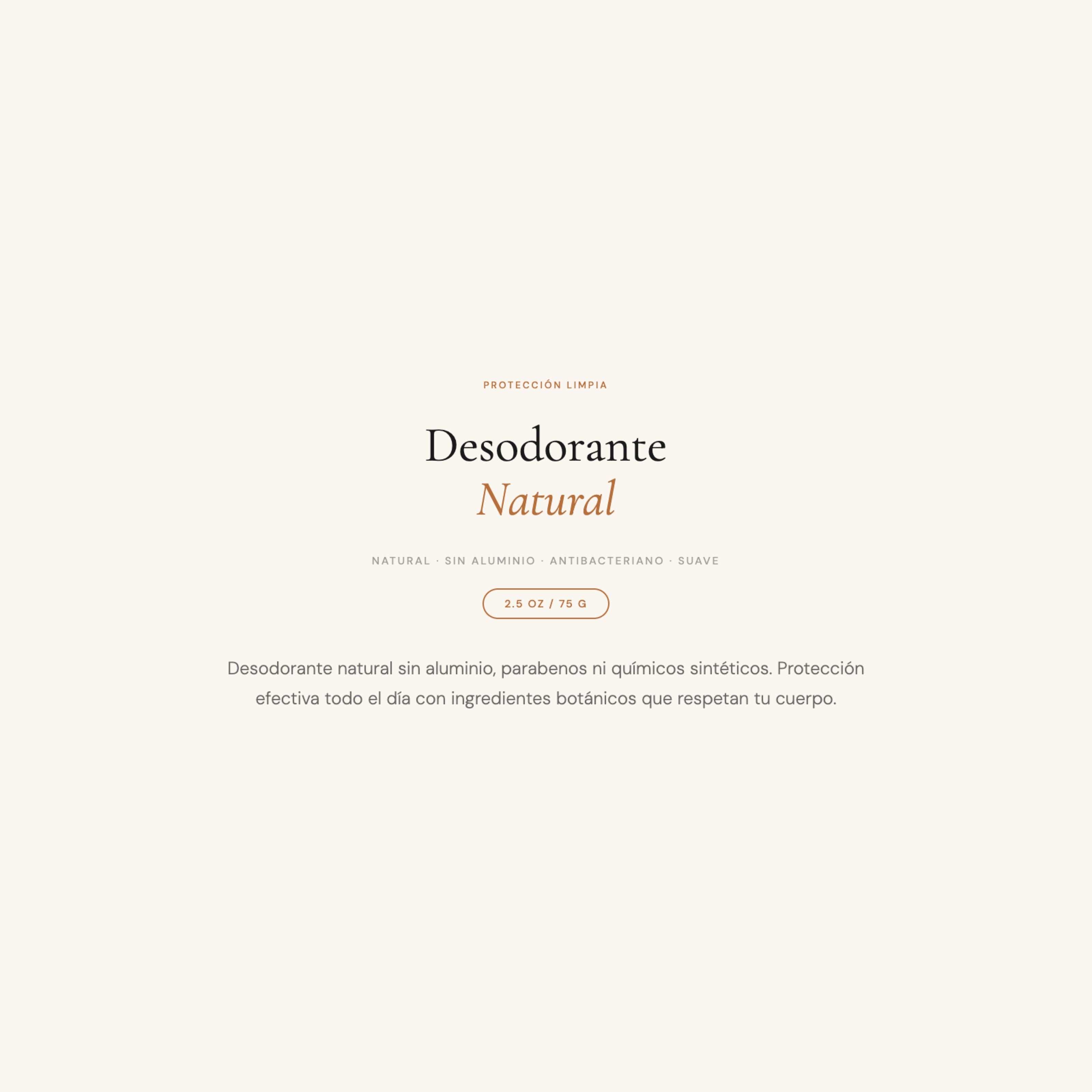Desodorante Natural - Jojoba, Vitamina E y Lavanda